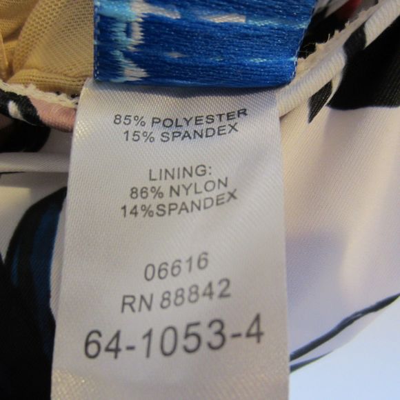 Aquabelle swimsuits for all, top only, black blue pink modern art pattern-Sz 26 - Picture 11 of 11